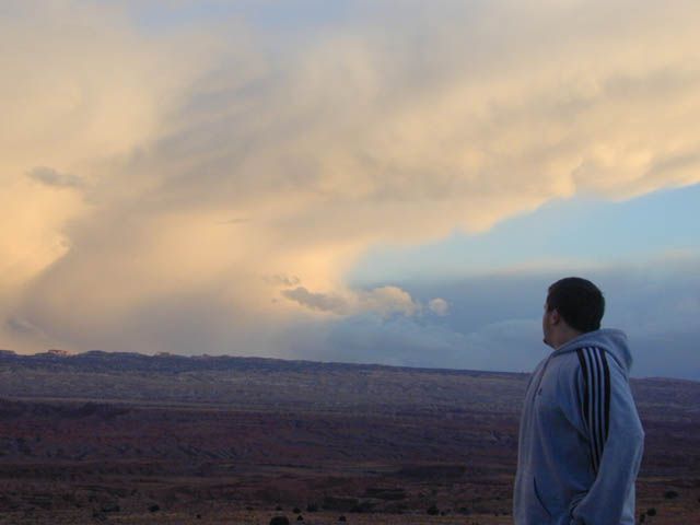 Me, somewhere in the middle of nowhere, Utah.