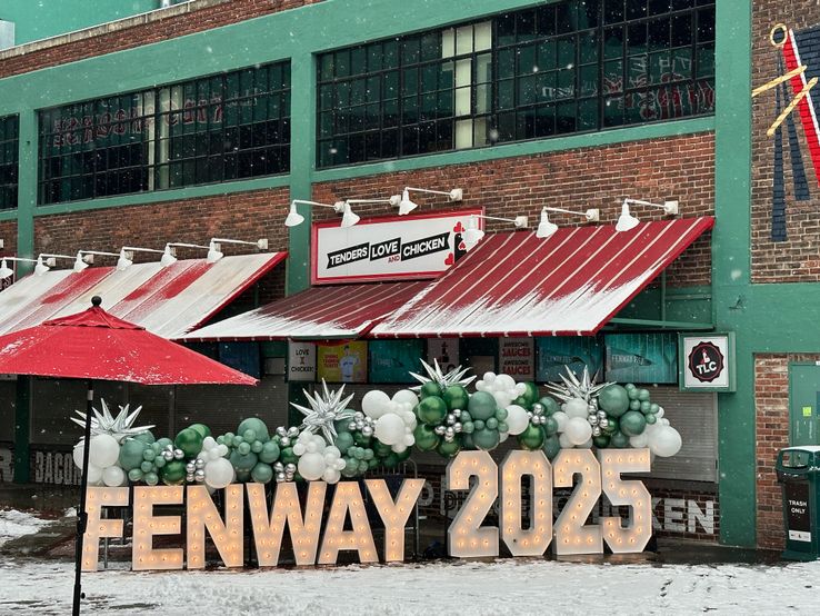 Fenway 2025 signage, in lights