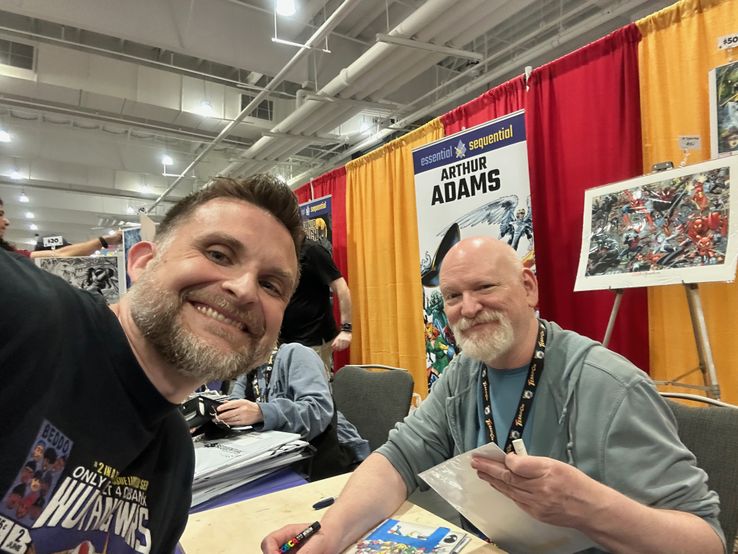 Me and Arthur Adams, smiling